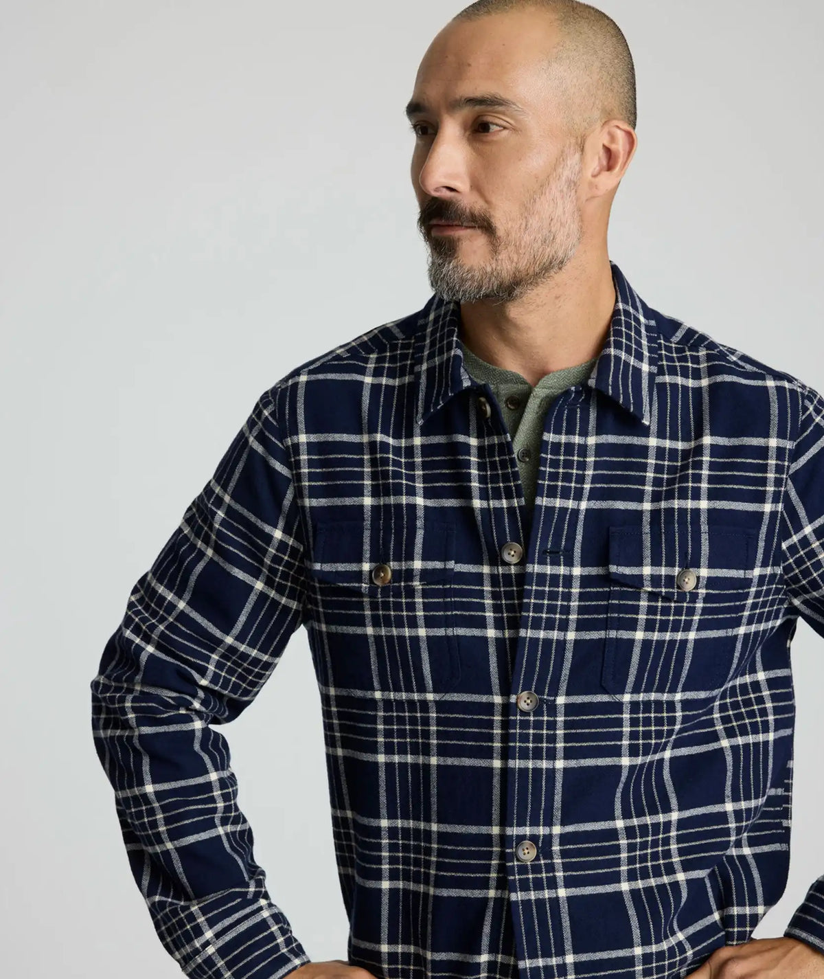 Plaid Herringbone Overshirt - FINAL SALE